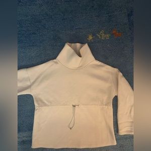 Varley Barton funnel neck cinch waist sweatshirt-S-whisper pink.